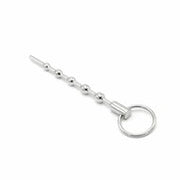 Kiotos Steel - Solid Spaced Beads Penis Stick - Penisplug met Bolletjes en Trekring