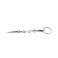 Kiotos Steel - Solid Spaced Beads Penis Stick - Penisplug met Bolletjes en Trekring