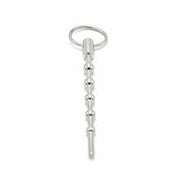 Kiotos Steel - Solid Spaced Beads Penis Stick - Penisplug met Bolletjes en Trekring