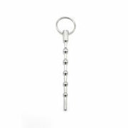 Kiotos Steel - Solid Spaced Beads Penis Stick - Penisplug met Bolletjes en Trekring