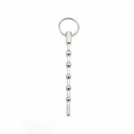 Kiotos Steel - Solid Spaced Beads Penis Stick - Penisplug met Bolletjes en Trekring
