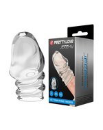 Pretty Love - Jeremy - Penis Sleeve - Cock Sleeve Voor Verminderen Bloedstroom voor Hardere Erecties - Transparant