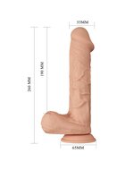 Pretty Love - Bergrisi - Dildo - Realistische Vibrerende Dildo - Lengte 26 cm - Lichte Huidskleur