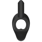 Kink by Doc Johnson - Cock Jock - Vibrerende Siliconen Cockring - Diameter 38 mm - Zwart