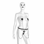 Kiotos Leather - Body Harnas - Leren Riemen Body - Heupriem met Klemmen voor Tepels en Geslachtsdeel - Verstelbaar