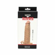 Kiotos Realistic Penis Sleeve van 19 cm met Vibrator Bullet Houder en Ball Stretcher - Boost Je Intieme Momenten!