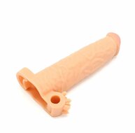 Kiotos Realistic Penis Sleeve van 19 cm met Vibrator Bullet Houder en Ball Stretcher - Boost Je Intieme Momenten!