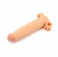 Kiotos Realistic Penis Sleeve van 19 cm met Vibrator Bullet Houder en Ball Stretcher - Boost Je Intieme Momenten!