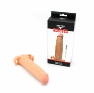 Kiotos Realistic Penis Sleeve van 19 cm met Vibrator Bullet Houder en Ball Stretcher - Boost Je Intieme Momenten!
