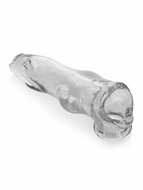 Oxballs - Fido - Penis Sleeve met Animal Knot - Rekbaar TPR - Transparant - Puppy Play