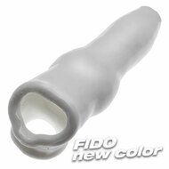 Oxballs - Fido - Penis Sleeve met Animal Knot - Rekbaar TPR - Wit - Puppy Play