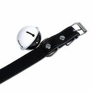Kiotos - Kunstleren Collar met Belletje - Elegant Zwarte Halsband voor verhoogde sensationele momenten -