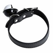 Kiotos - Kunstleren Collar met Belletje - Elegant Zwarte Halsband voor verhoogde sensationele momenten -