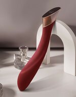 Viotec - Manto - Vibrator - G Spot Vibrator - Goud en Wijnrood - Luxueus Zacht Siliconen