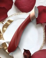 Viotec - Manto - Vibrator - G Spot Vibrator - Goud en Wijnrood - Luxueus Zacht Siliconen
