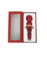 Viotec Titan - Wand Vibrator - Massager - Goud en Wijnrood - Luxueus Zacht Siliconen