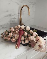Viotec Firelick - Vibrator - Mini Vibrator - Wand Vibrator - Goud en Wijnrood - Luxueus Zacht Siliconen