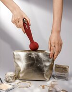 Viotec Firelick - Vibrator - Mini Vibrator - Wand Vibrator - Goud en Wijnrood - Luxueus Zacht Siliconen