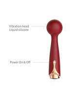 Viotec Firelick - Vibrator - Mini Vibrator - Wand Vibrator - Goud en Wijnrood - Luxueus Zacht Siliconen