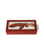 Viotec Mina - Vibrator - Tarzan Vibrator - Rabbit Vibrator - Dubbele Stimuatie - Goud en Wijnrood - Luxueus Zacht Siliconen