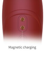Viotec Mina - Vibrator - Tarzan Vibrator - Rabbit Vibrator - Dubbele Stimuatie - Goud en Wijnrood - Luxueus Zacht Siliconen
