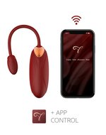 Viotec - Oliver Pro - Draagbare Vibrator met Appbediening - Goud en Wijnrood - Om Te Dragen in je Slip
