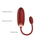 Viotec - Oliver Pro - Draagbare Vibrator met Appbediening - Goud en Wijnrood - Om Te Dragen in je Slip