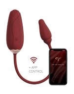 Viotec Flora - Vibrator - Draagbare Vibrator met Appbediening - Wijnrood - Om Te Dragen in je Slip