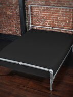 Sheets of SF - Vinyl Hoeslaken - 140 x 200 x 25 cm - zwart