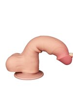 LoveToy - Dildo - Glijdende Huid Dildo - Lengte 20 cm - Diameter 3.9 cm - Lichte Huidskleur