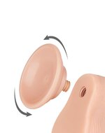 LoveToy - Dubbellaags Dildo - Glijdende Huid Dildo - Lengte 19.5 cm - Diameter 3.7 cm - Lichte Huidskleur
