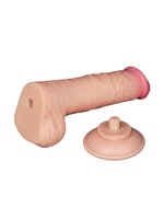 LoveToy - Dildo - Glijdende Huid Dildo - Lengte 20.8 cm - Diameter 4 cm - Lichte Huidskleur