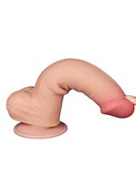 LoveToy - Dildo - Glijdende Huid Dildo - Lengte 20.8 cm - Diameter 4 cm - Lichte Huidskleur