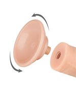 LoveToy - Dildo - Glijdende Huid Dildo - Lengte 20 cm - Diameter 3.8 cm - Lichte Huidskleur