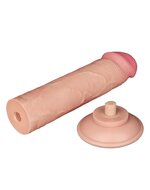 LoveToy - Dildo - Glijdende Huid Dildo - Lengte 20 cm - Diameter 3.8 cm - Lichte Huidskleur
