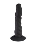 Rimba - Strap On Dildo - Verwisselbare Siliconen Dildo voor Strap-on met Zuignap - Zwart