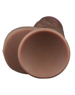 LoveToy - Dildo - Dubbellaagse Siliconen Dildo XXL - Lengte 31 cm - Diameter 7.6 cm - Bruin
