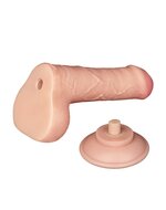 LoveToy - Dildo - Glijdende huid Dildo - Dubbellaagse Dildo - Lengte 18.3 cm - Diameter 3.5 cm - Lichte Huidskleur