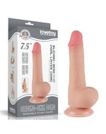 LoveToy - Glijdende Huid Dildo - Dubbellaags Dildo - Lengte 19.5 cm - Diameter 3.6 cm - Lichte huidskleur