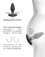 Dorcel - Spin Plug - 360 Graden Roterende Vibrerende Anaal Plug - Zwart