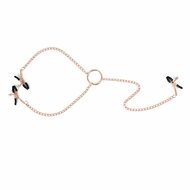Kiotos - Rosé Gouden Tepelklemmen met Clitoris Klem - Elegant en Intens