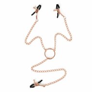 Kiotos - Rosé Gouden Tepelklemmen met Clitoris Klem - Elegant en Intens