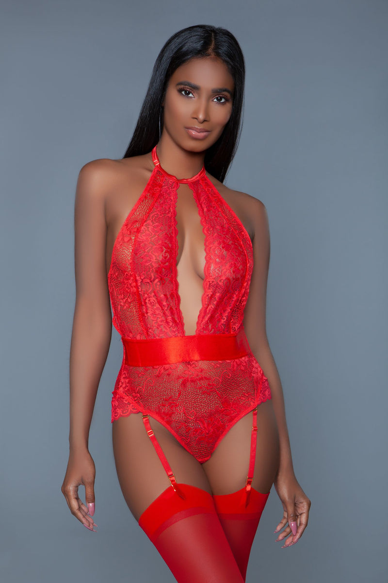 Be Wicked - Ophelia - Kanten Body - Rood