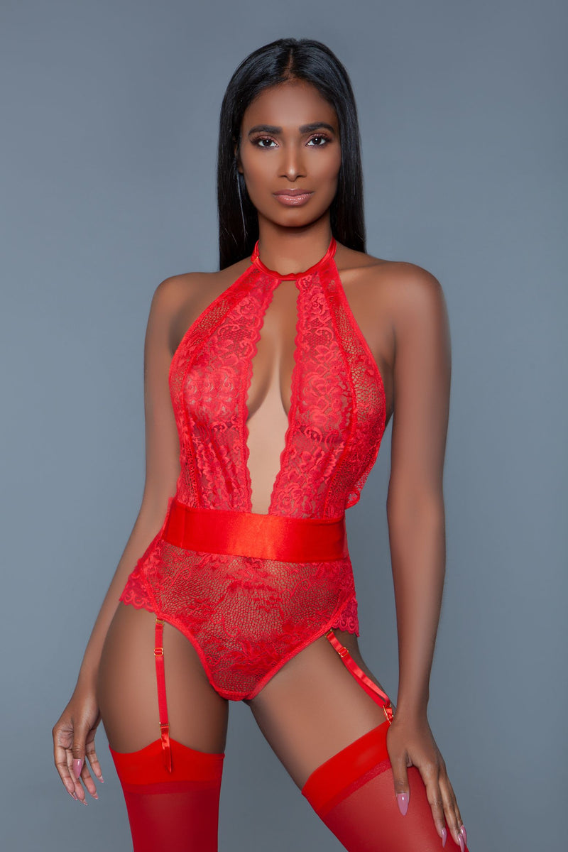 Be Wicked - Ophelia - Kanten Body - Rood