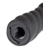 Rimba - Verwisselbare Dildo voor Strap-on - Zwart - Diameter3.4 x 16 cm - 160 mm lengte - 34 mm diameter