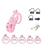 Rimba - P-Cage PC01 - Kunststof Kuisheidskooi - Peniskooi - Chastity - Roze - Large