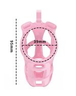 Rimba - P-Cage PC01 - Kunststof Kuisheidskooi - Peniskooi - Chastity - Roze - Medium
