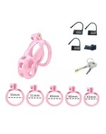 Rimba - P-Cage PC01 - Kunststof Kuisheidskooi - Peniskooi - Chastity - Roze - Small
