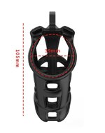 Rimba - P-Cage PC01 - Kunststof Kuisheidskooi - Peniskooi - Chastity - Zwart - Large