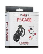Rimba - P-Cage PC01 - Kunststof Kuisheidskooi - Peniskooi - Chastity - Zwart - Medium